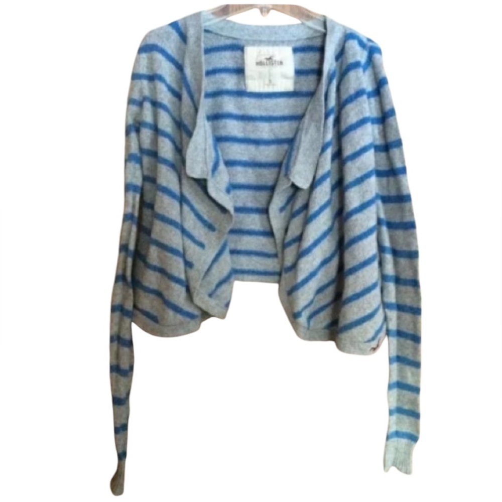 Hollister Women's Crop Striped Open Sweater Cardigan S - Picture 3 of 4
